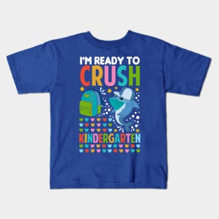 I'm Ready To Crush Kindergarten Shark Back To School Kids T-Shirt